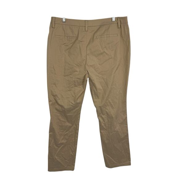 1901 Chino Pants Beige Humus Straight Leg Flat Front Women Size 12 - Picture 2 of 12